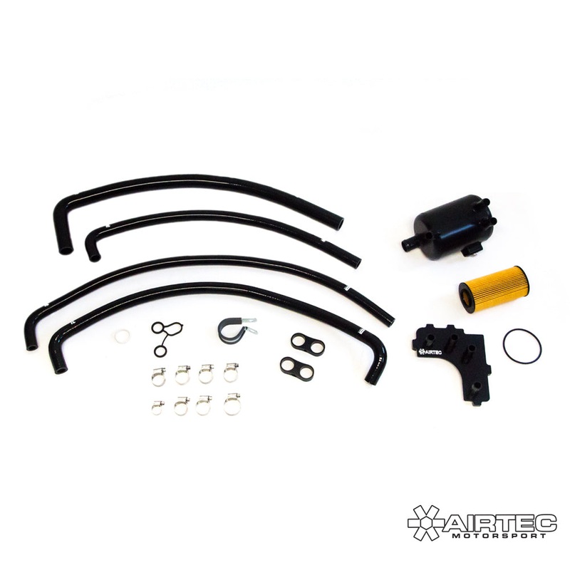 AIRTEC Motorsport Complete Oil Breather Kit for Focus Mk2 ST & RS Black Pro-Series Black