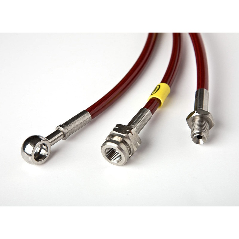 MK7 Fiesta Hel front brake lines for 300mm mondeo or ST170 calipers Black