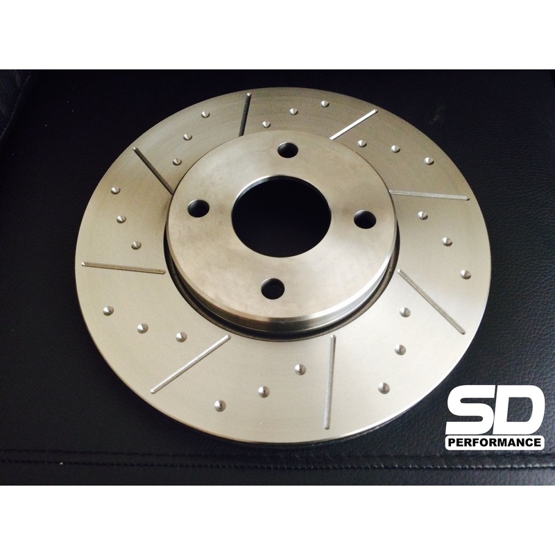 SD Performance Fiesta MK8 ST200 Performance front discs Dimpled & Grooved
