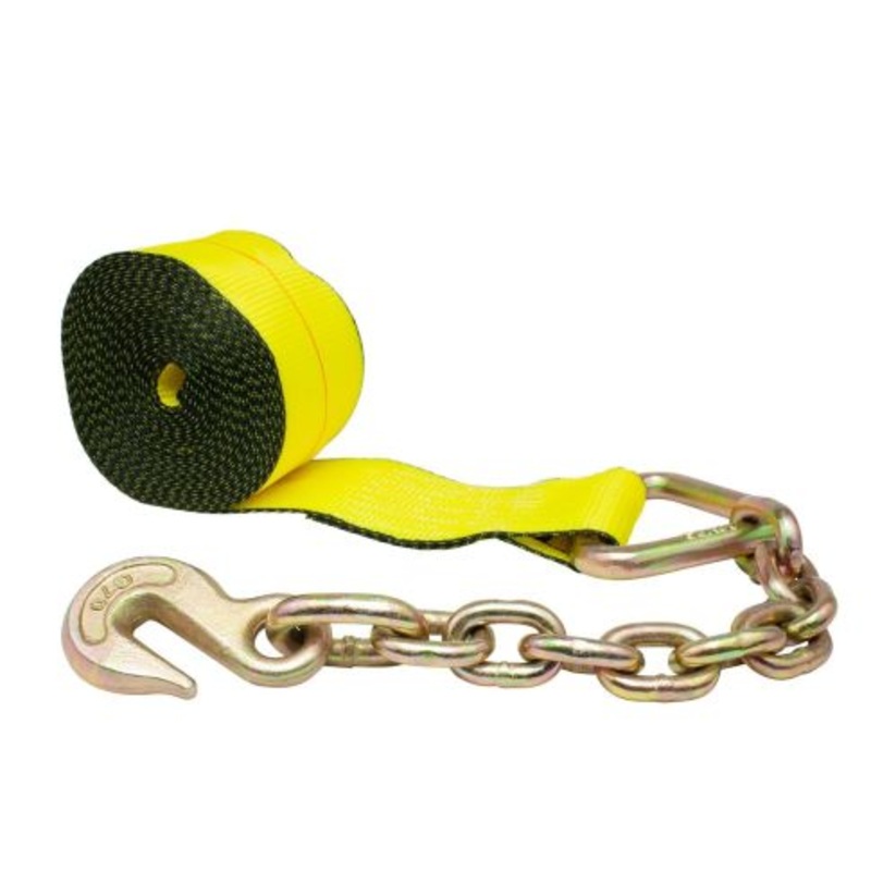 440CE WINCH STRAP W/CHAIN ANC 4″X30′