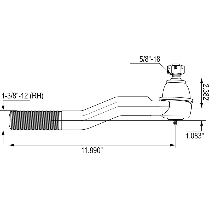FTR8225 Tie Rod End, RH – AFTERMARKET