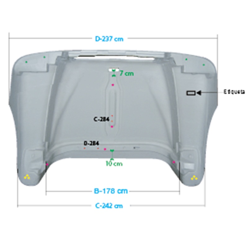 3521-969-C Hood, International 9400 Series, 65.5″, Flat Windshield – AFTERMARKET