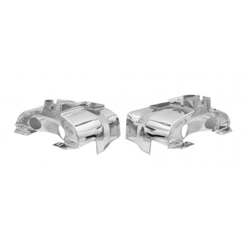 EMPI 16-9502 Off-Road Dual Port Shrouds, Chrome; Pair