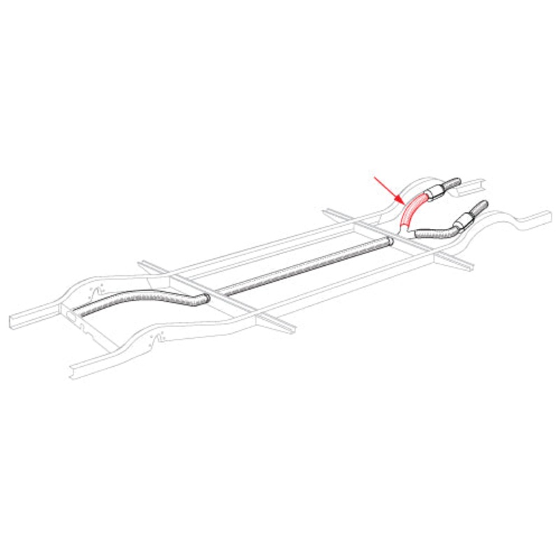Heater Tube Insulating Cover, Rear Fork 55-63 II