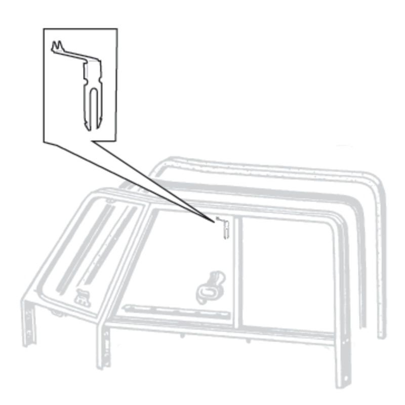 Front Door Division Bar Securing Clip -67 II, L/R each