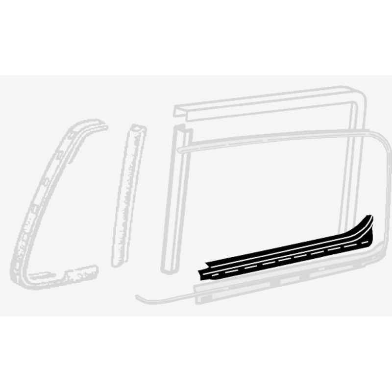 Front Door Inner Scraper, LEFT, 68-79 II