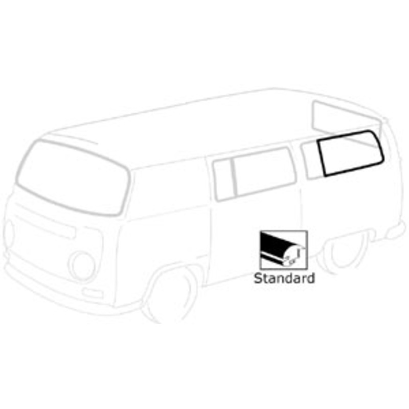 Rear Quarter Window Seal, w/o Vent, standard Cal-Look, L/R, 68-79 II