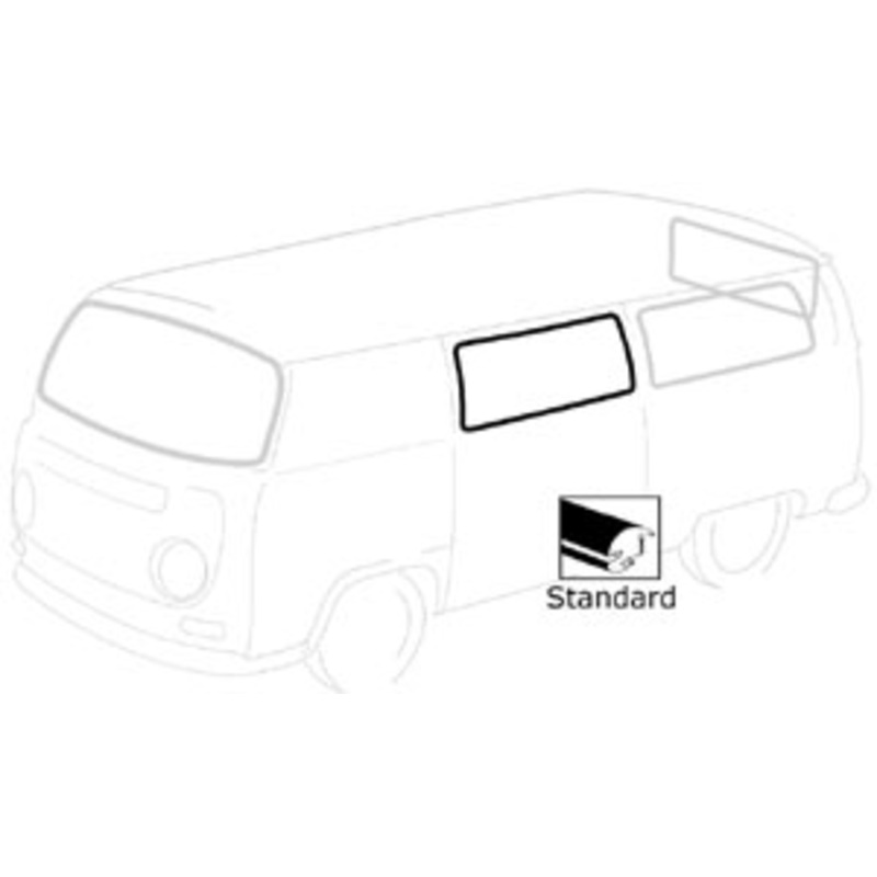 Window Seal, 68-79 Bay; Middle Window Cal-look No Vent