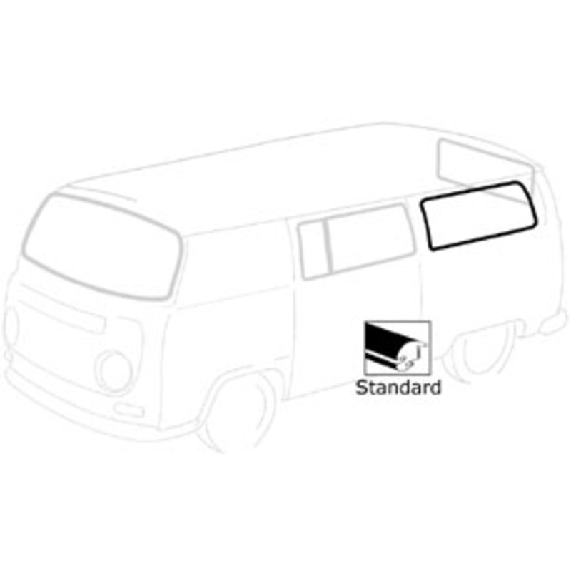 Window Seal; Middle Window Cal-look No Vent, 68-79 II