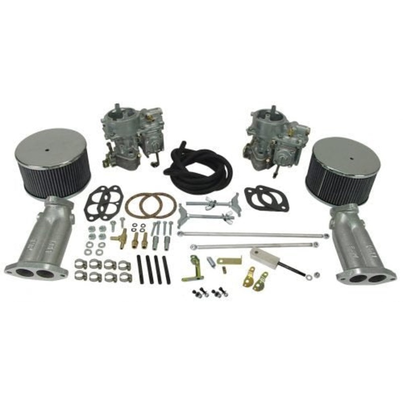 EMPI 4416 Deluxe Dual 40mm Carburetor Kit with EMPI Twist Linkage, Type 1