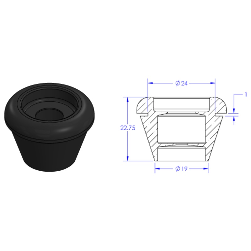 Turn Signal Switch Grommet 72-79 I, 64-67/72-79 II