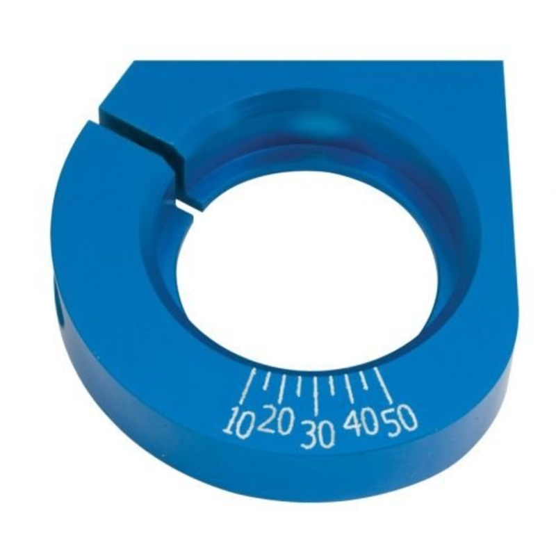Distributor Clamp with Ignition Timing Marks, Blue Billet