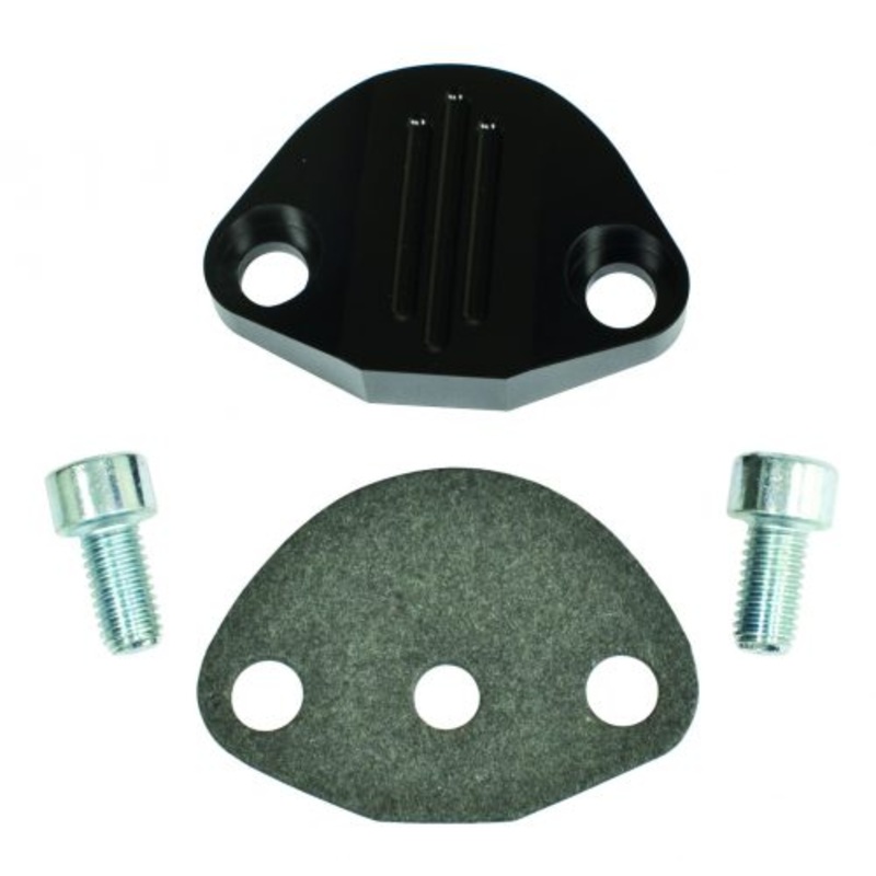 Fuel Pump Block-Off, Black Billet