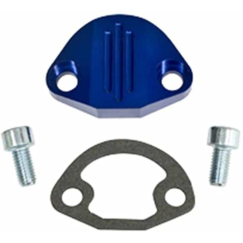 Fuel Pump Block-Off, Blue Billet