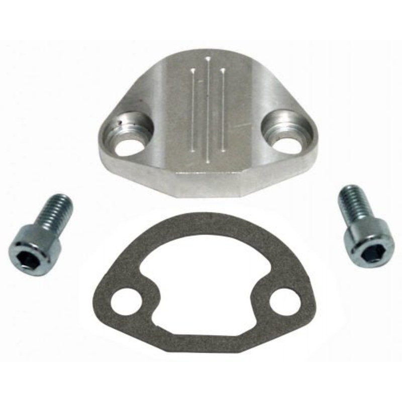 Fuel Pump Block-Off, Polished Billet
