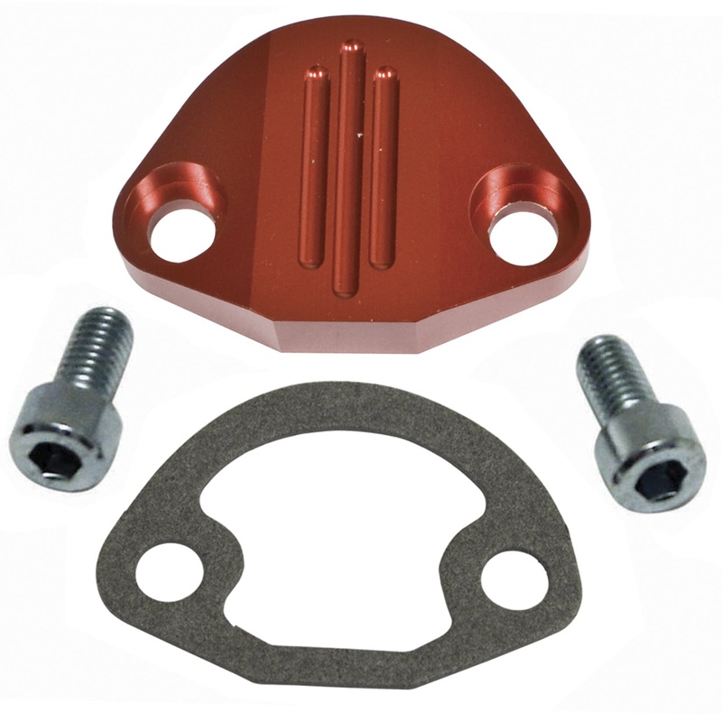 Fuel Pump Block-Off, Red Billet