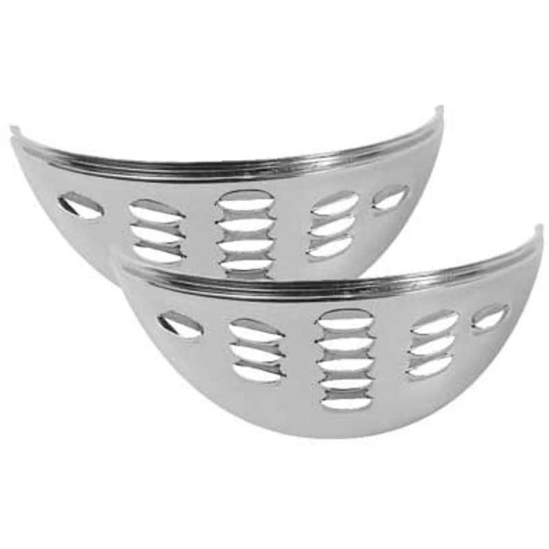 Headlight Eyebrows, Louvered Chrome