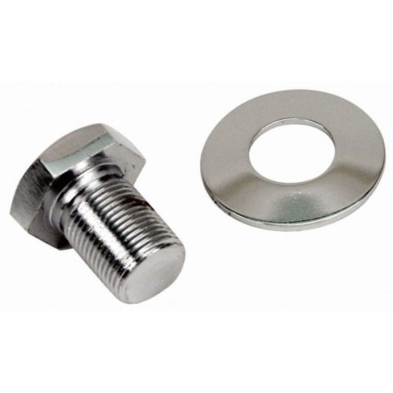 Chrome Pulley Bolt & Washer, Extra Long