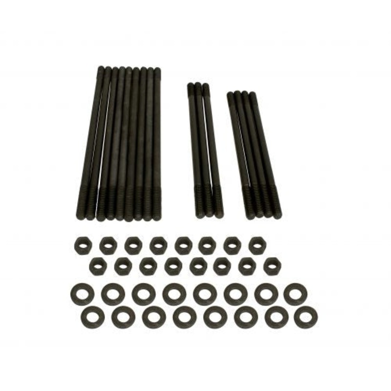 Chromoly Case Stud Kit, Dual Port, 1/2″ Longer 10mm