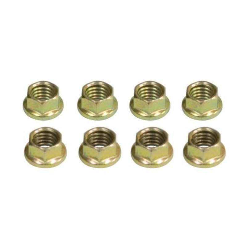 EMPI 2983 6 Point 8mm Engine Nuts, Gold Zinc Plated, 8 pcs