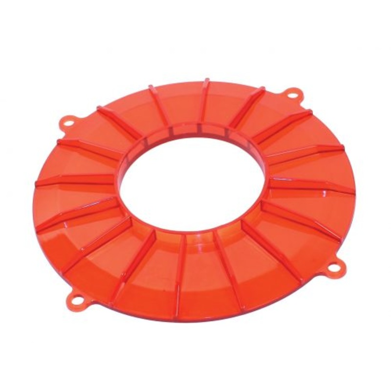 Finned Backing Plate, Red