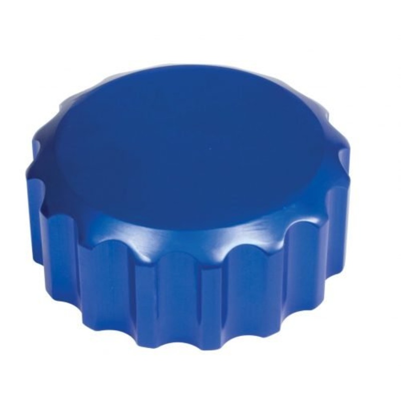 Oil Filler Cap with Grooves, Blue Billet