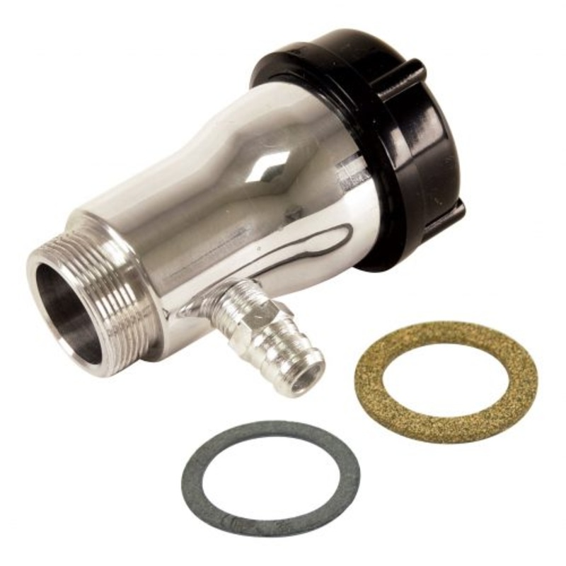 Vented Oil Filler Tube, Polished with Plastic Cap