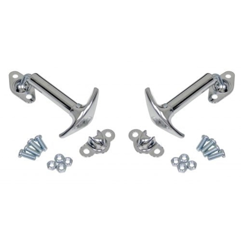 Chrome Hood Latch, Pair