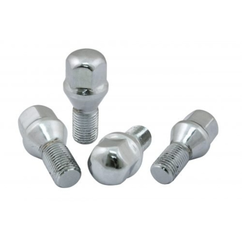 Chrome Lug Bolts – 14mm, 60 Degree, Set of 4 For EMPI 4×130 wheels