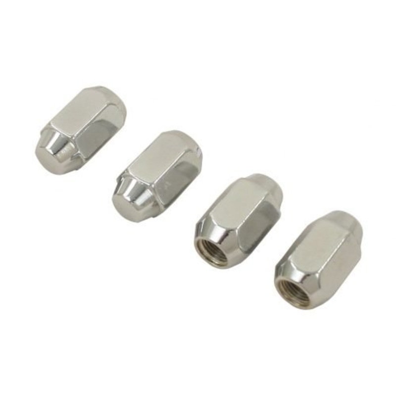 Chrome Lug Nuts, 1/2-20, Acorn 60 Degree Style (Set of 4)