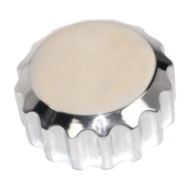 Oil Filler Cap, Billet Polished Aluminum with Grooves