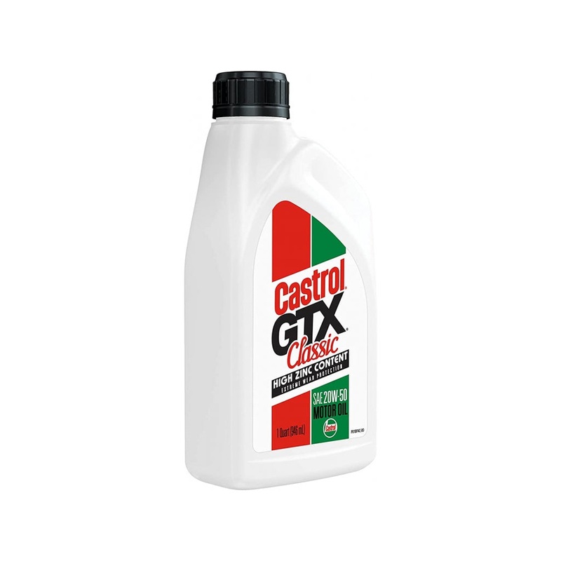 Castrol GTX Classic 20W-50 High Zinc Motor Oil; Quart