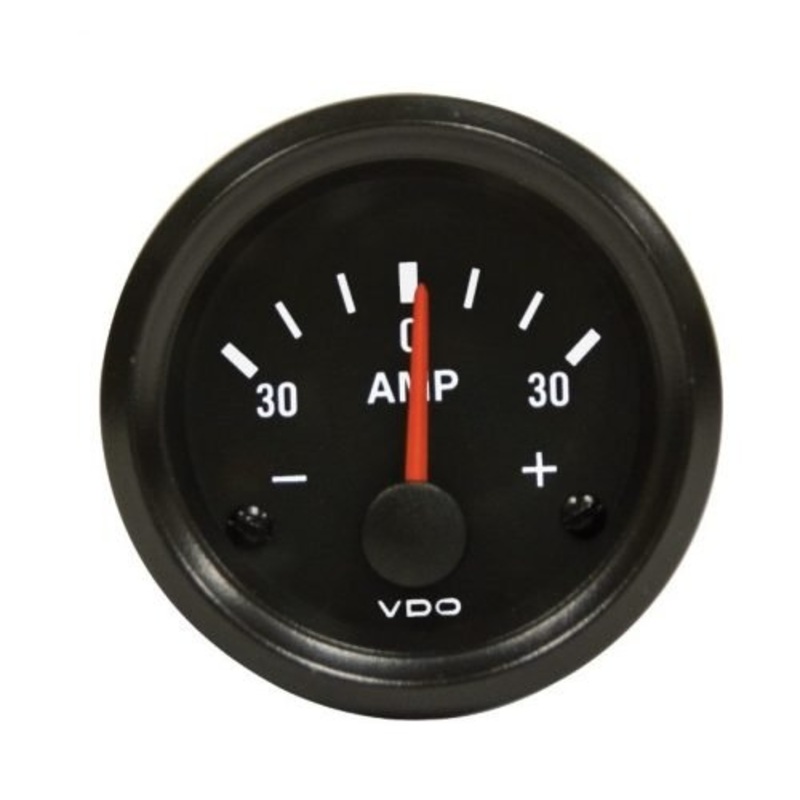VDO Ammeter Gauge, with Hardware, 30 AMP
