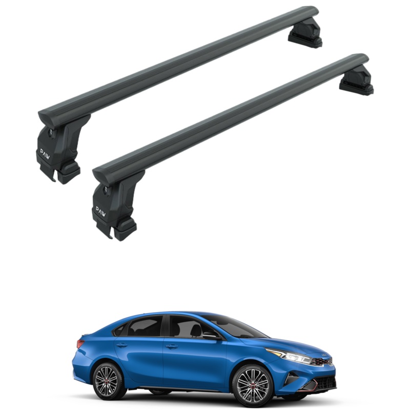 For Kia Forte 2019-2025 Roof Rack Cross Bars Normal Roof Alu Black