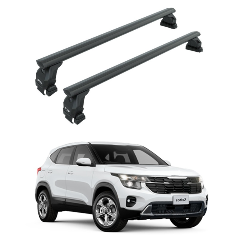 For Kia Seltos LX 2022-2025 Roof Rack Cross Bars Normal Roof Alu Black