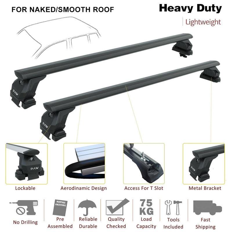 For Renault Grand Scenic 2013-2016 Roof Rack System, Aluminium Cross Bar, Normal Roof, Black