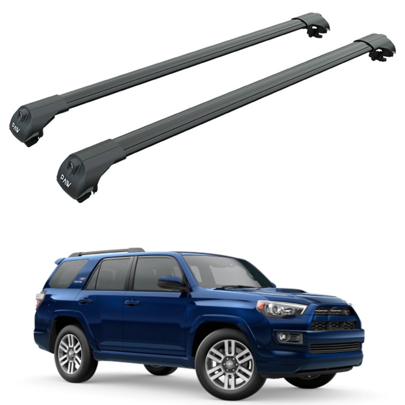 For Toyota 4Runner N280 2010-2024 Roof Rack Cross Bars Raised Rail Alu Black