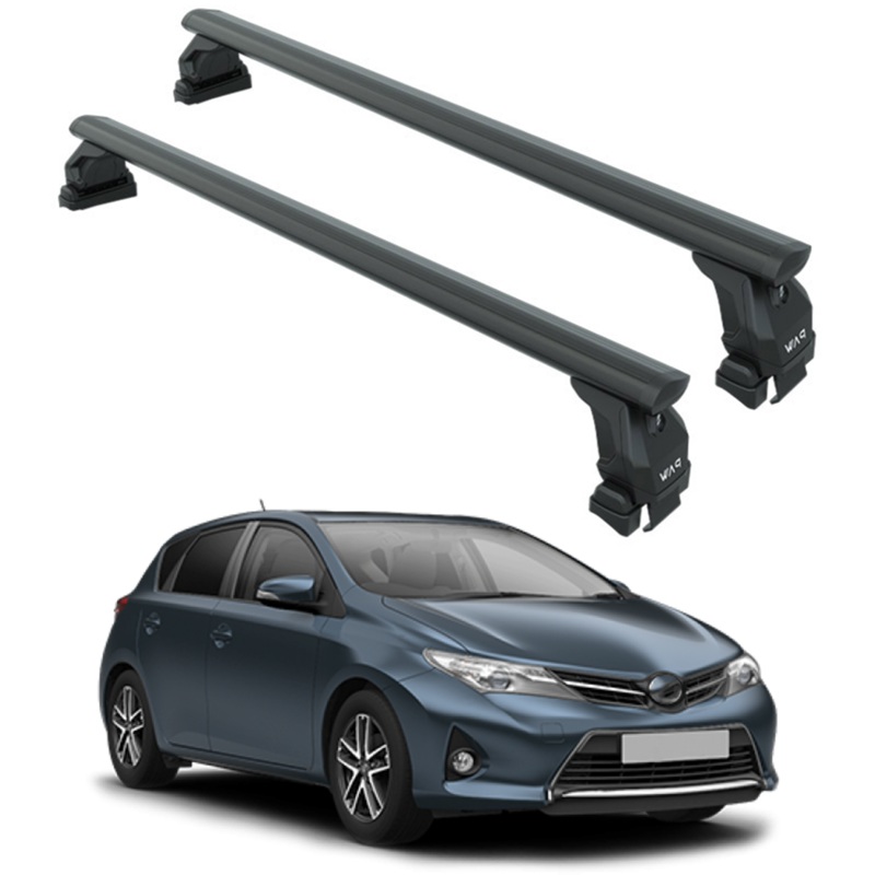 For Toyota Auris 2013-2019 Roof Rack Cross Bars Normal Roof Alu Black (Glass roof)