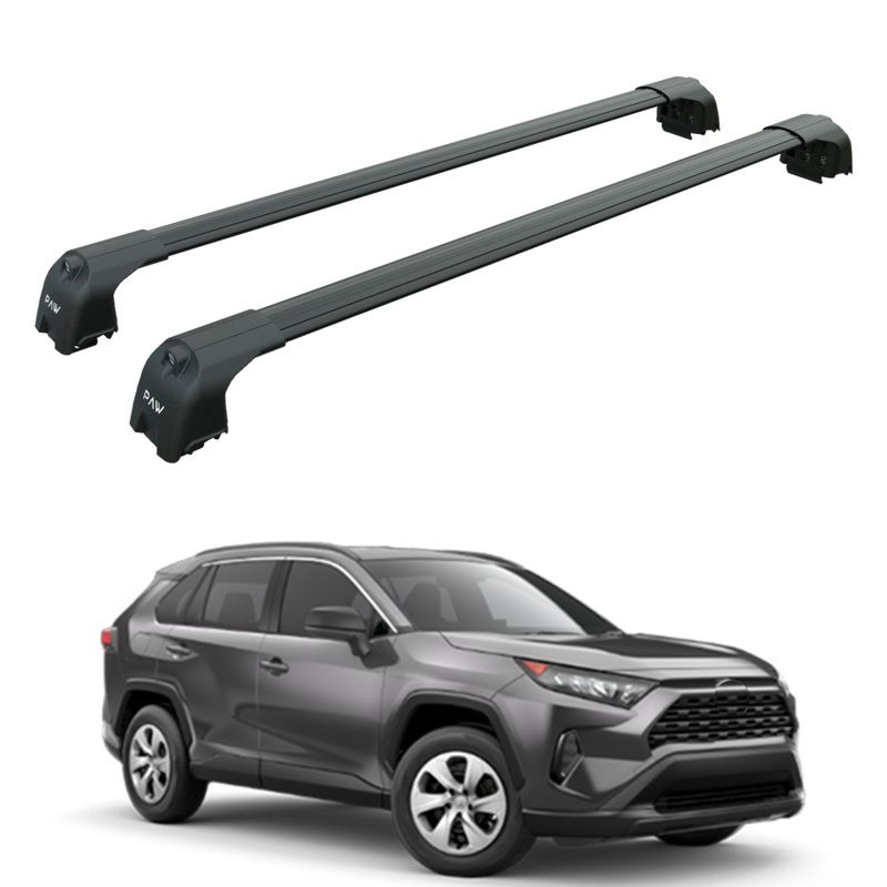 For Toyota Rav 4 2018-2025 Roof Rack Cross Bars Flush Rail Black