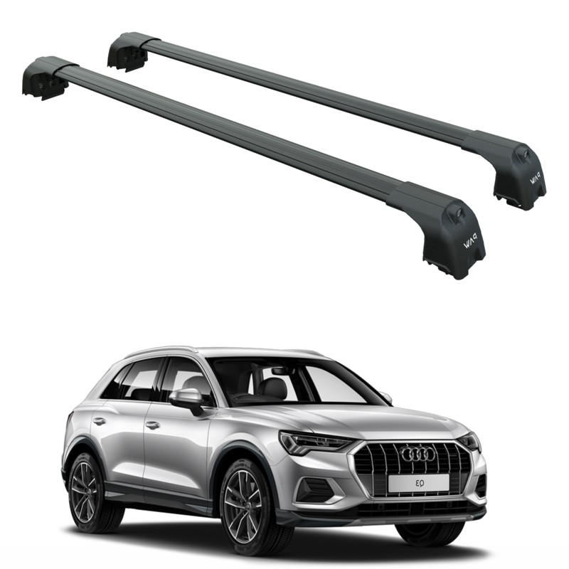 For Audi Q2/SQ2 2016-2025 Roof Rack Cross Bars Normal Roof Alu Black
