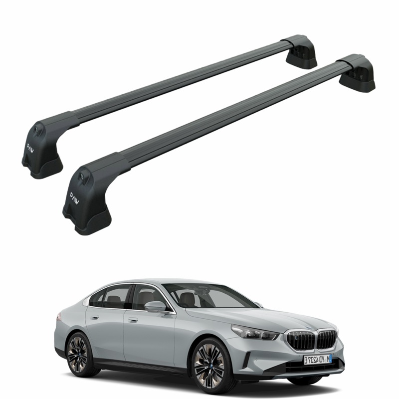 For Bmw 5 Sedan G60 Roof Rack Cross Bars Fix Point Alu 2024-2025 Black