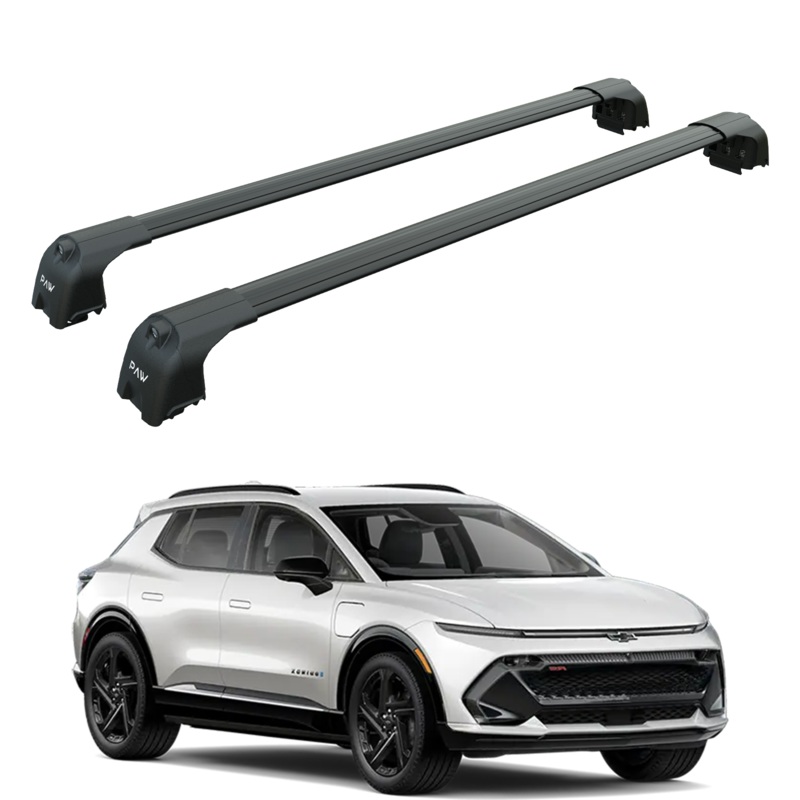 For Chevrolet Equinox EV 2023-2025 Roof Rack Cross Bars Metal Bracket Flush Rail Black