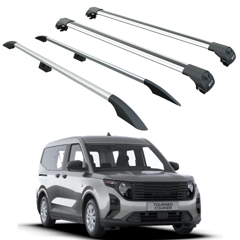 For Ford Courier 2023-2025 Roof Side Rails and Roof Racks Cross Bars Alu Black