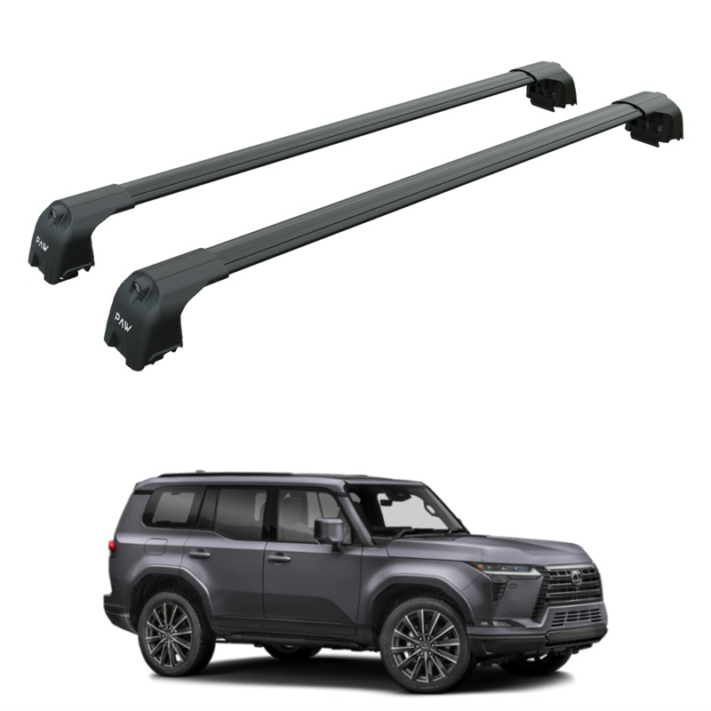 For Lexus GX 550 2024-2025 J250 Roof Rack Cross Bars Flush Rail Black