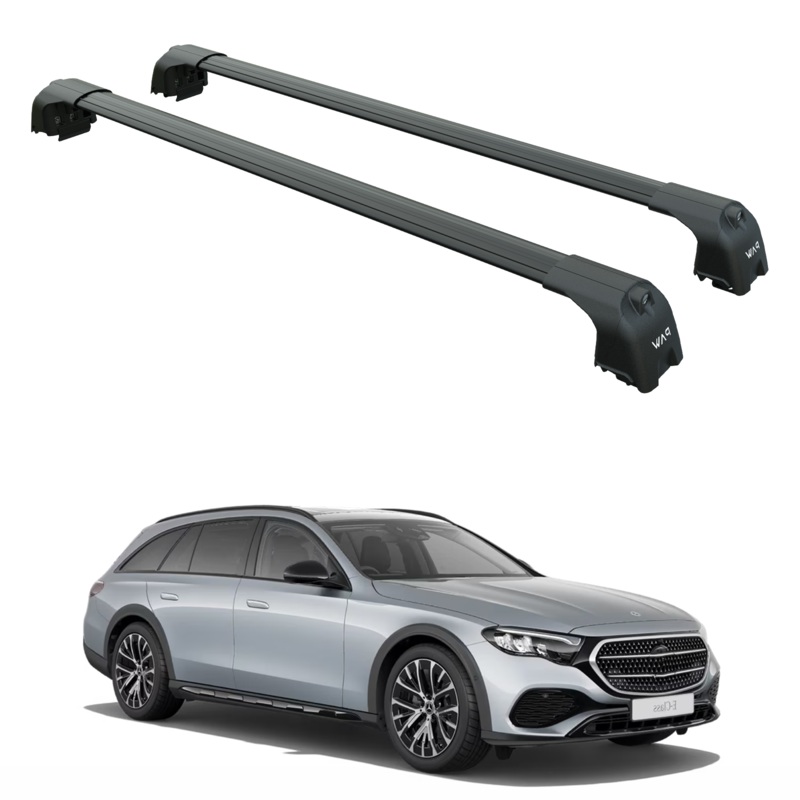 For Mercedes Benz E S214/X214 All Terrain 2023-2025 Roof Rack Cross Bars Flush Rail Alu Black