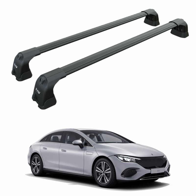For Mercedes Benz EQE Sedan 2022-2025 Roof Rack Cross Bars Fix Point Alu Black