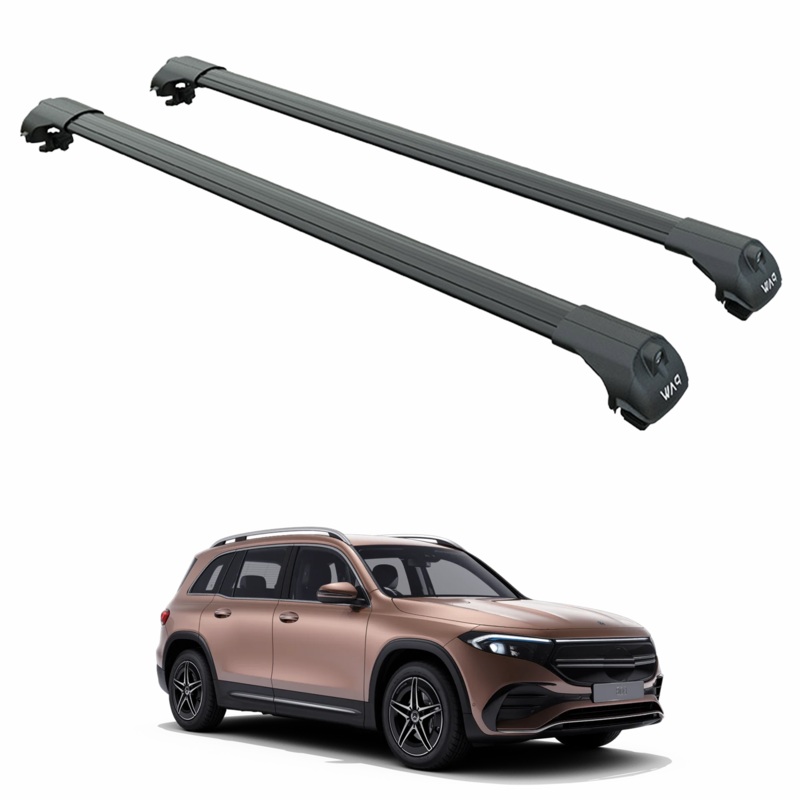 For Mercedes EQB 2021-2025 Roof Rack Cross Bars Raised Rail Black