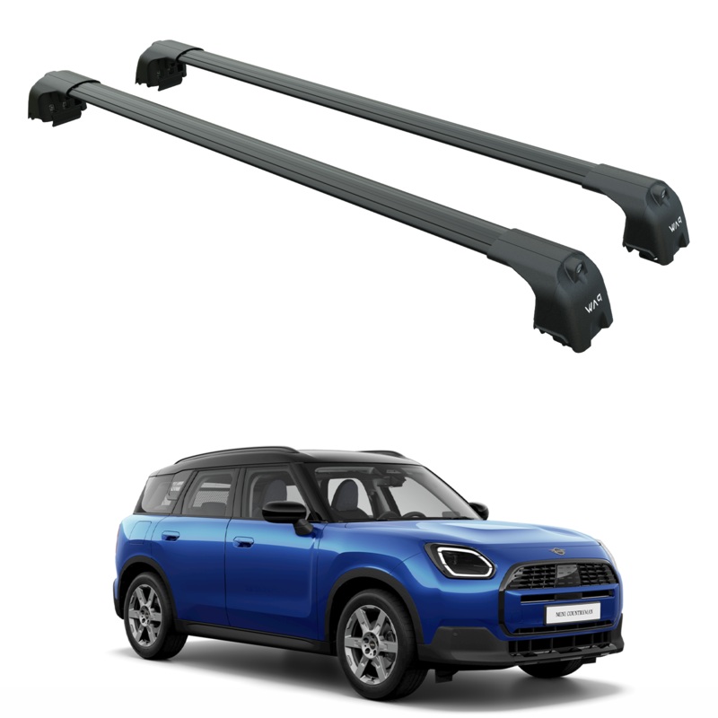 For Mini Countryman U25 2023-2025 Roof Rack Cross Bars Metal Bracket Flush Rail Black