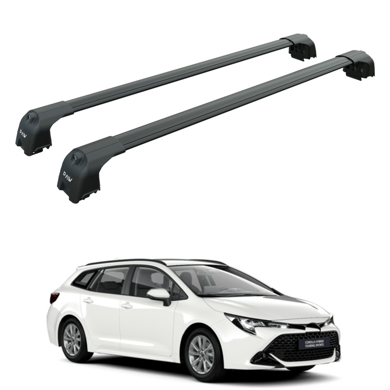 For Toyota Corolla Touring 2018-2025 Roof Rack Cross Bars Flush Rail Black