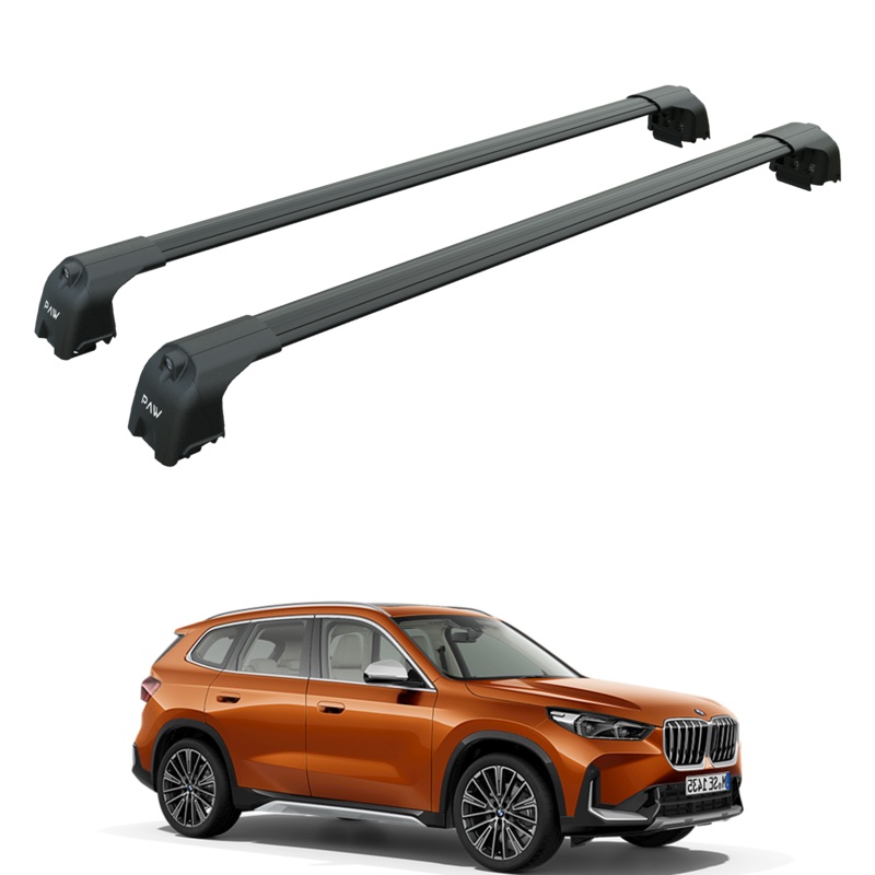 For Bmw X1 U11 2022-2025 Roof Rack Cross Bars Flush Rails Alu Black